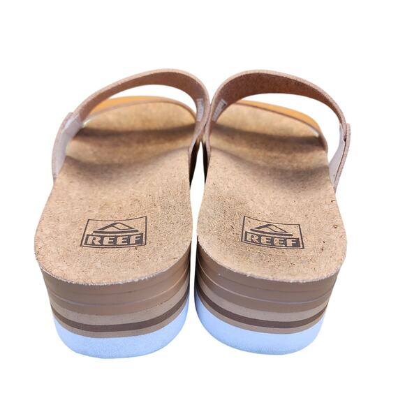 Reef Womens Cushion Vista Hi Natural Sandal size us 9 Barely worn! - Picture 3 of 6